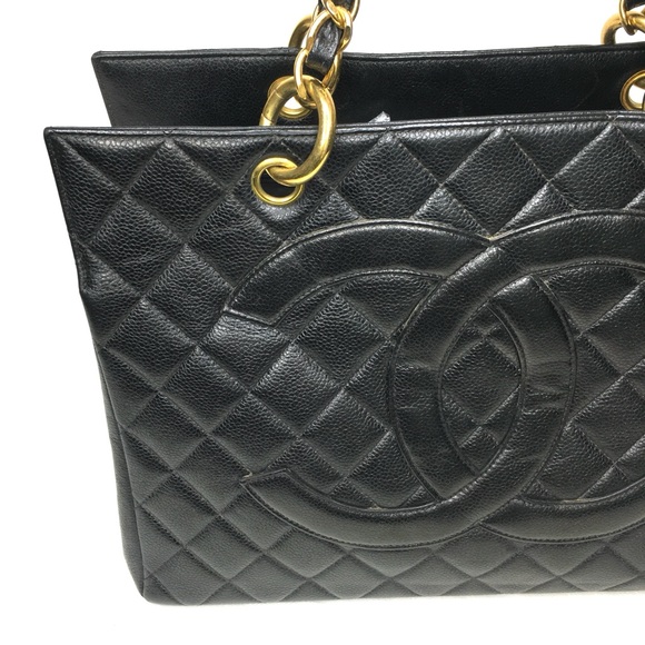 Authentic CHANEL Matelasse tote bag black caviar leather - Picture 4 of 16